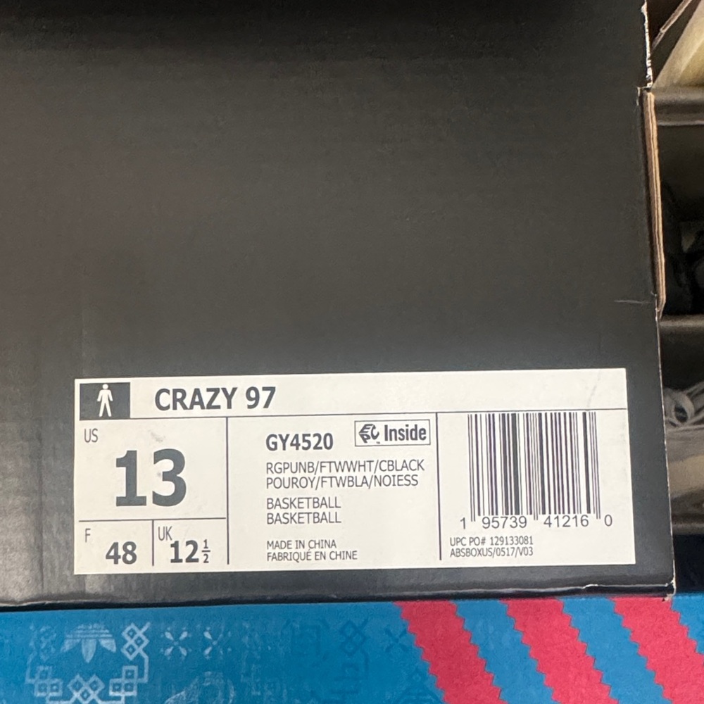 Adidas Crazy 97 in Black and White
